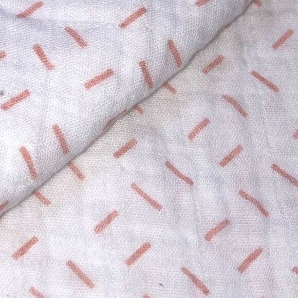 WHITEWRAP Muslin Swaddle Blanket Soft Cotton Little Orange Sprinkles 47 in sq - Picture 4 of 7